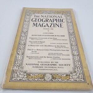 National Geographic Magazine Marchl 1926 No  Insert